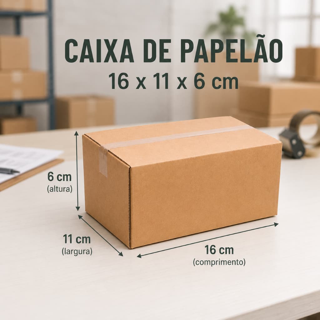 400 Caixas 16x11x6 Papelão Resistente Embalagem Correio Sedex E-commerce