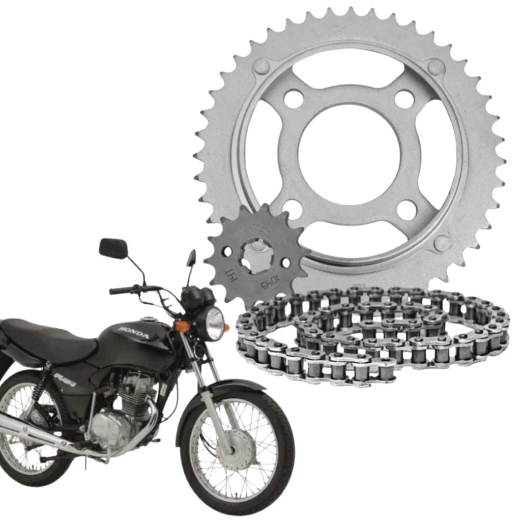 Kit Relacao Tracao Transmissao Cg 125 Titan Fan Cargo 2000 à 2008 Sem Retentor Original
