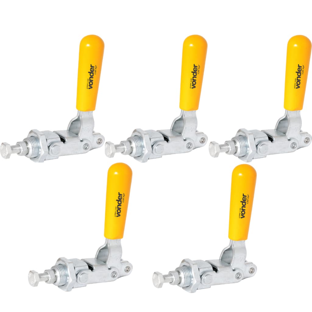 Kit 5 Grampos De Aperto Rápido Tipo Torpedo, Gtpv 130 Vonder