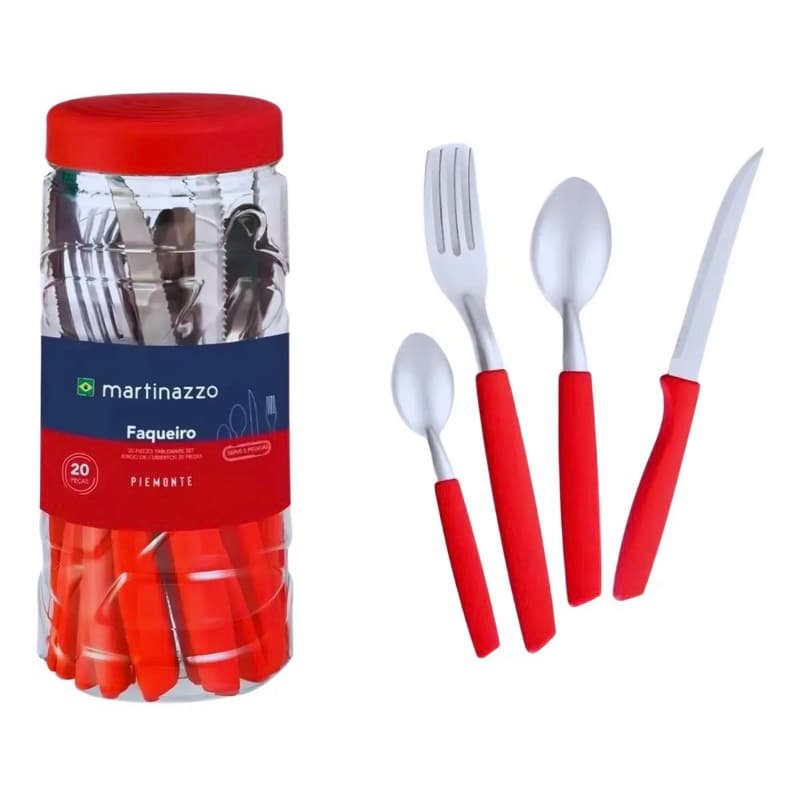 Faqueiro Martinazzo 24 peças + potes multiuso
