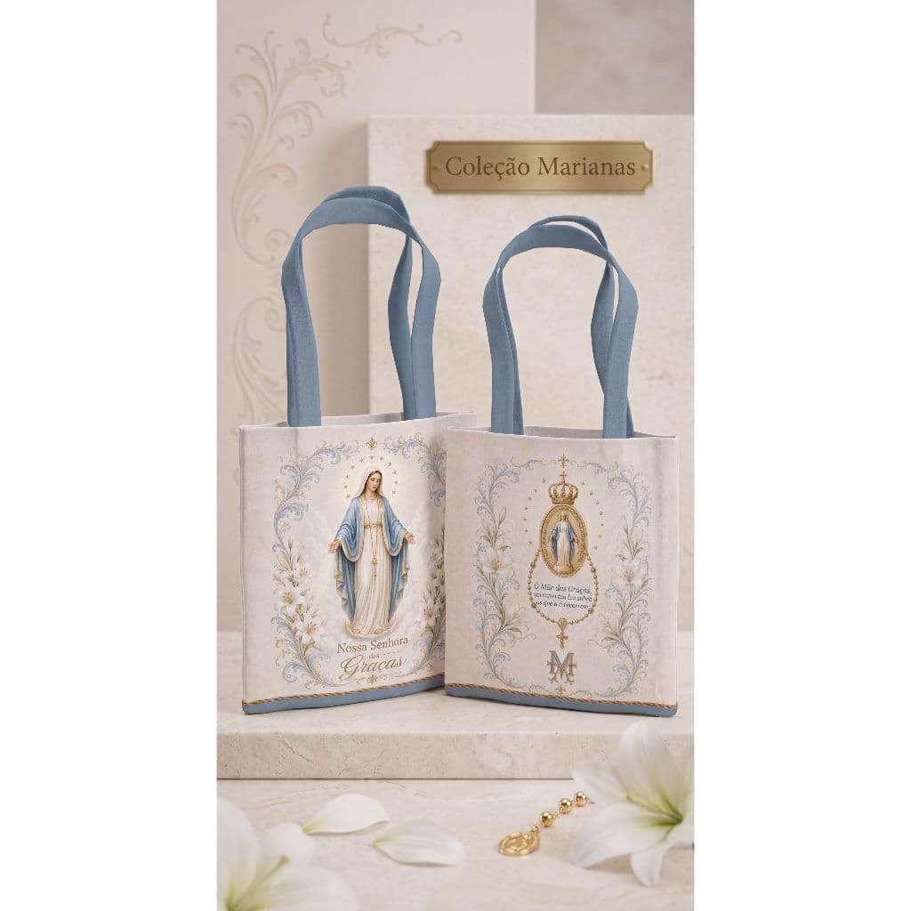 Bolsa Sacola Ecobag C/ Zíper_40x45 Nossa Sra das Graças