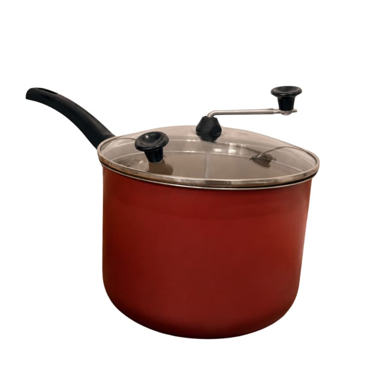 Panela Pipoqueira Antiaderente Teflon Com Tampa de Vidro Temperado Pipoca Doce e Salgada 4,5 Litros N°20 Cozinha Premium