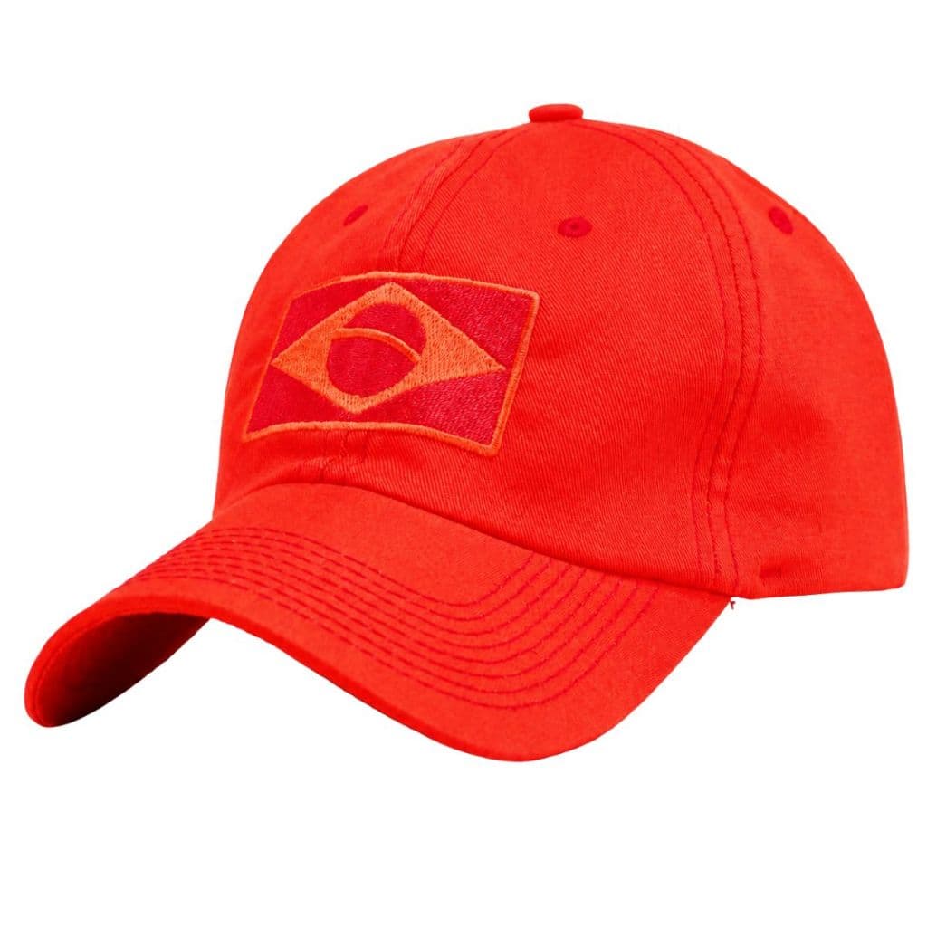 Boné Bandeira Brasil Brasileiro Vermelho Comunista PT Che Guevara MST CUT Esquerda Comunismo