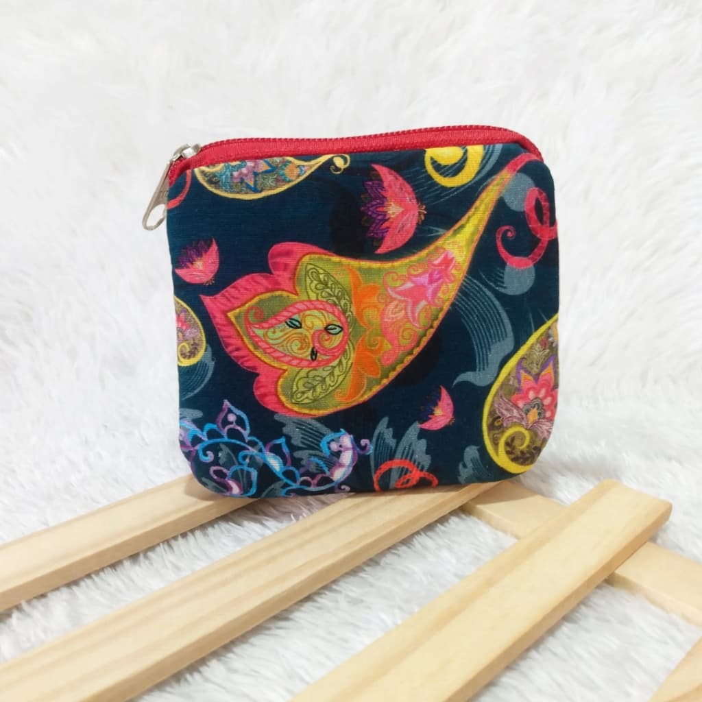 Porta moedas em tecido | Bolsinha para moedas | Bolsinha com zíper | Artesanal