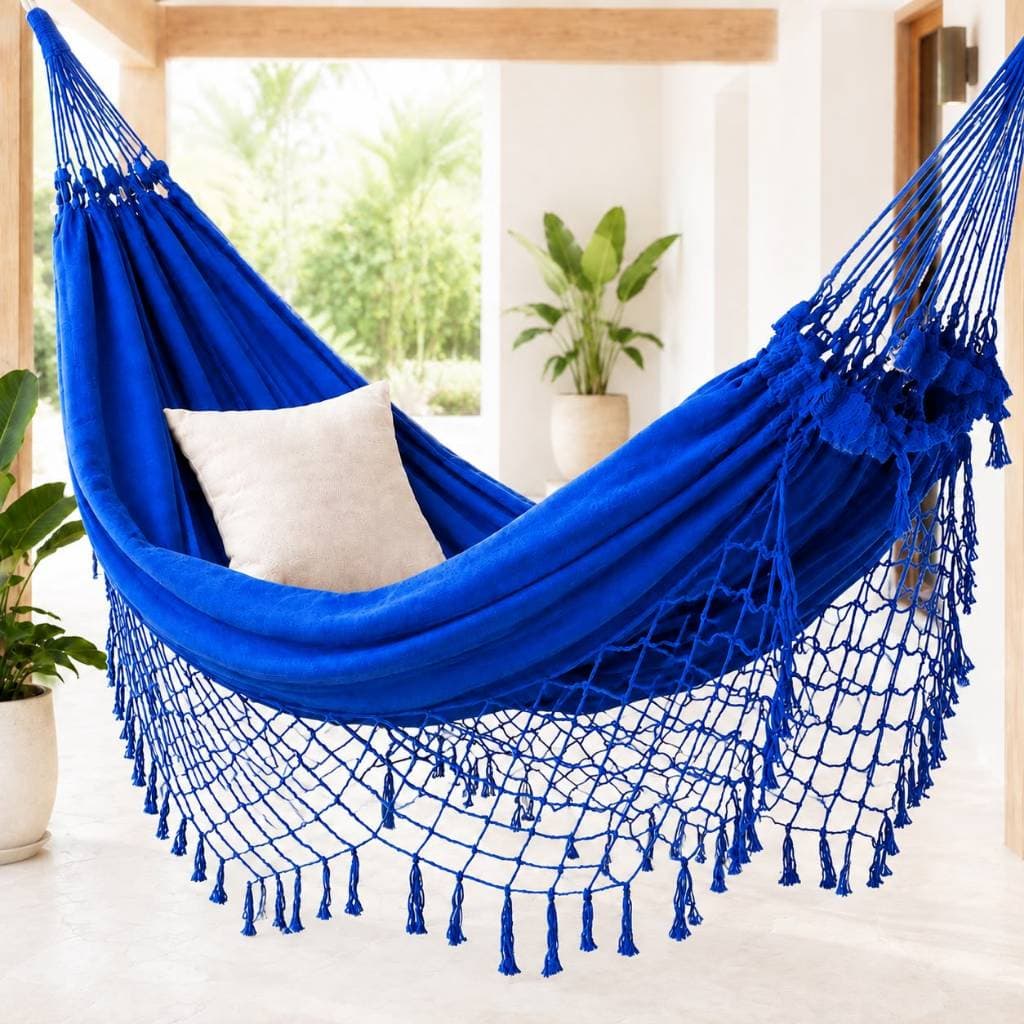 Rede de Descanso Casal Dormir Reforçada Algodão Decorativa Luxo