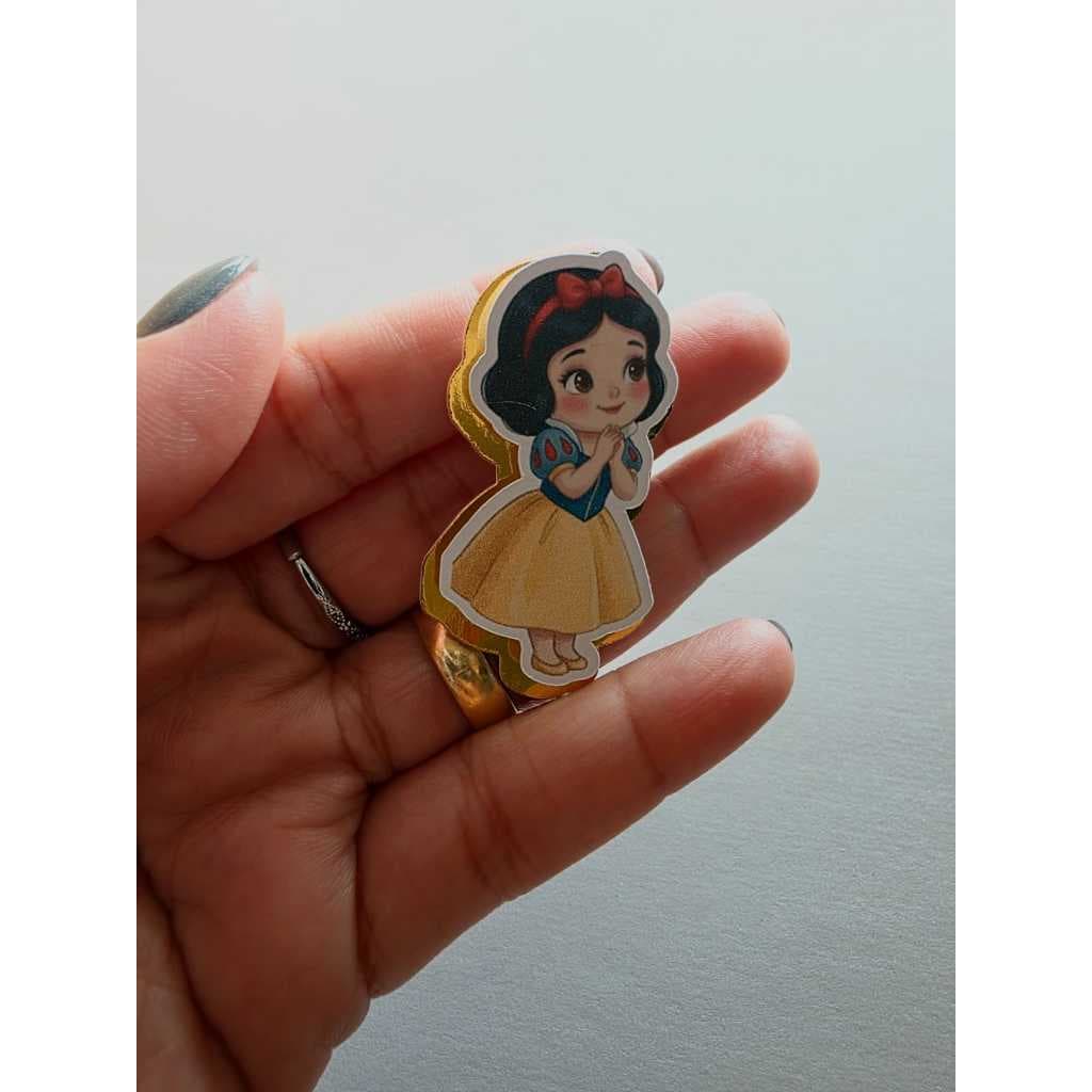 Aplique Tubete - Branca de Neve 5cm - Papel Fosco + Lamicote