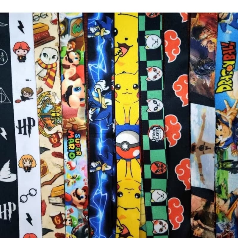 Cordão Personalizado para Crachá ou Chaveiro - Cordão para Crachá e Chaveiro com Engate Rápido anime/desenho/op