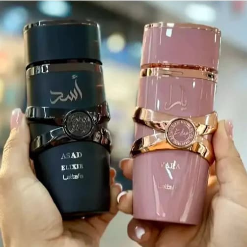 Perfume Árabe Yara  Elxir Feminino  e Asad Elxir Masculino Eau de Parfum
