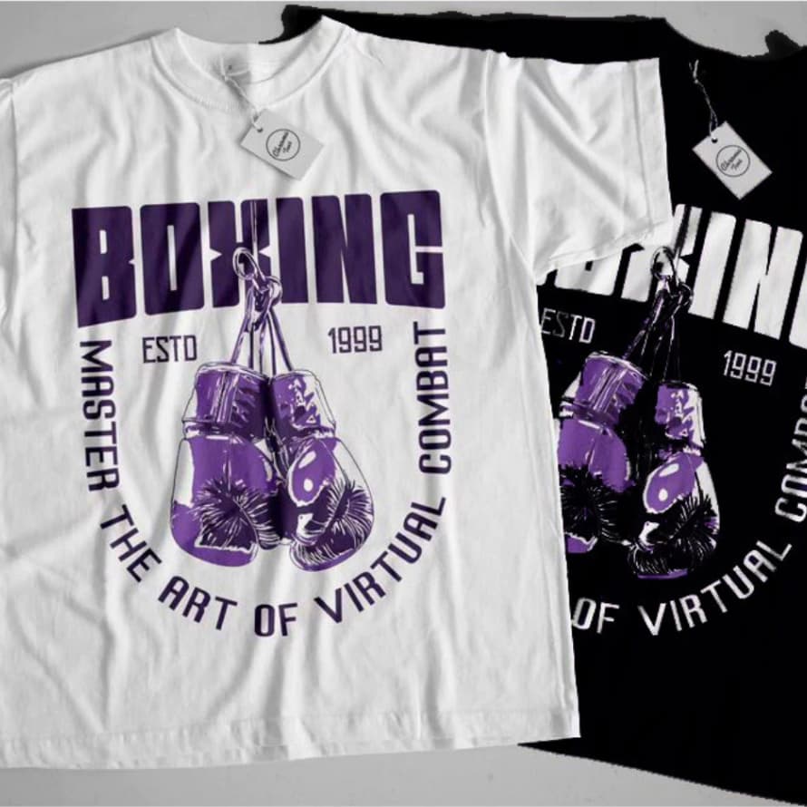 Camiseta Oversized Boxe Boxing Luta Artes Marciais Camisa 100% Algodão Confortável Treino