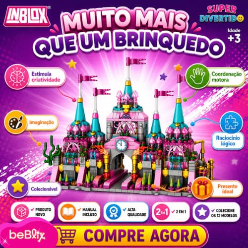 Blocos tipo LEGO Mini Castelo Princesas Colecionável 12 Modelos 2 em 1 Brinquedo Menina Presente COMBOS e COMPLETO