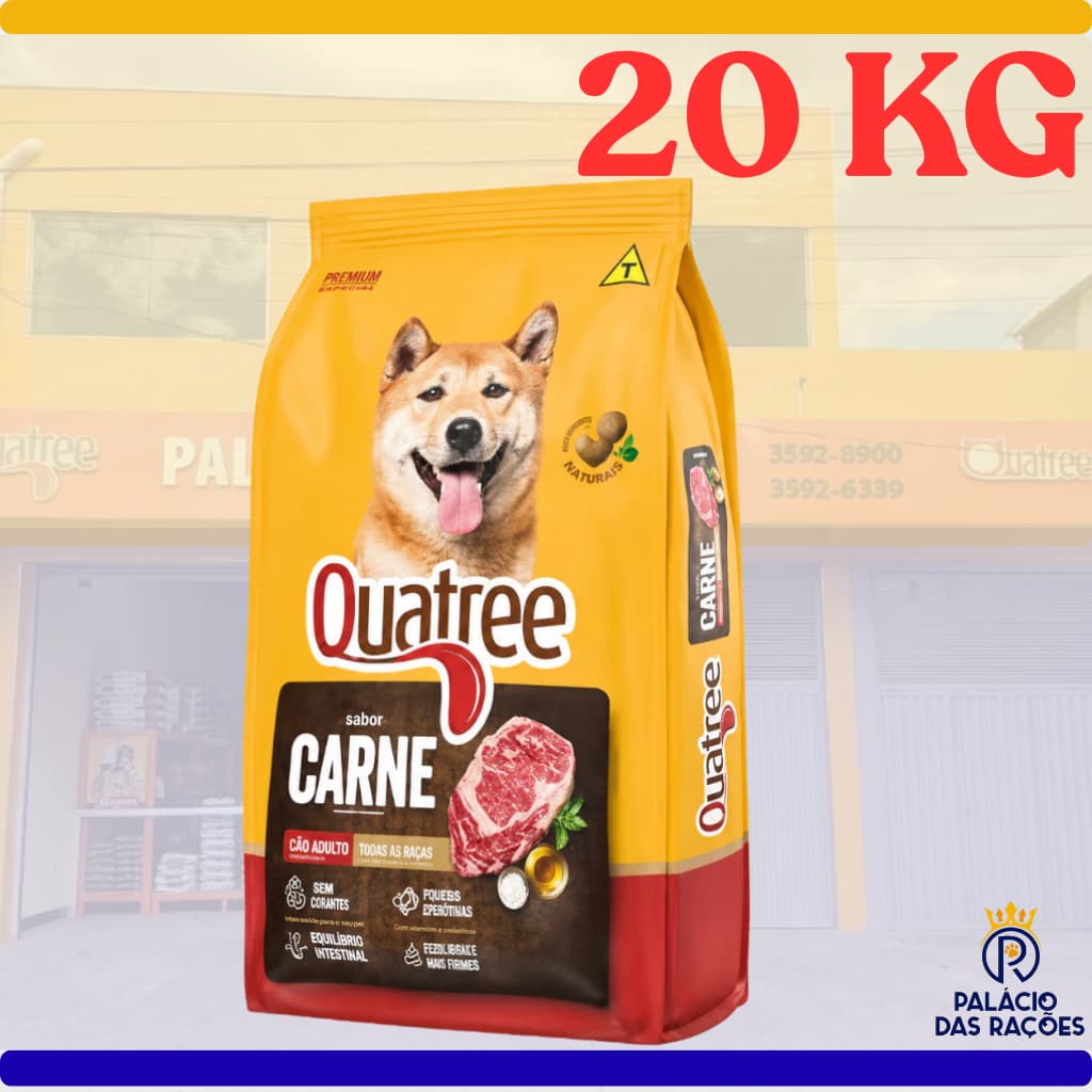 Ração Quatree Adulto Cão Carne 20KG