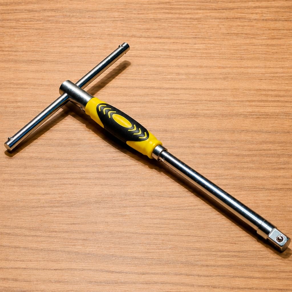 Chave de Força T Deslizante 1/2" com Cabo Emborrachado para Soquete