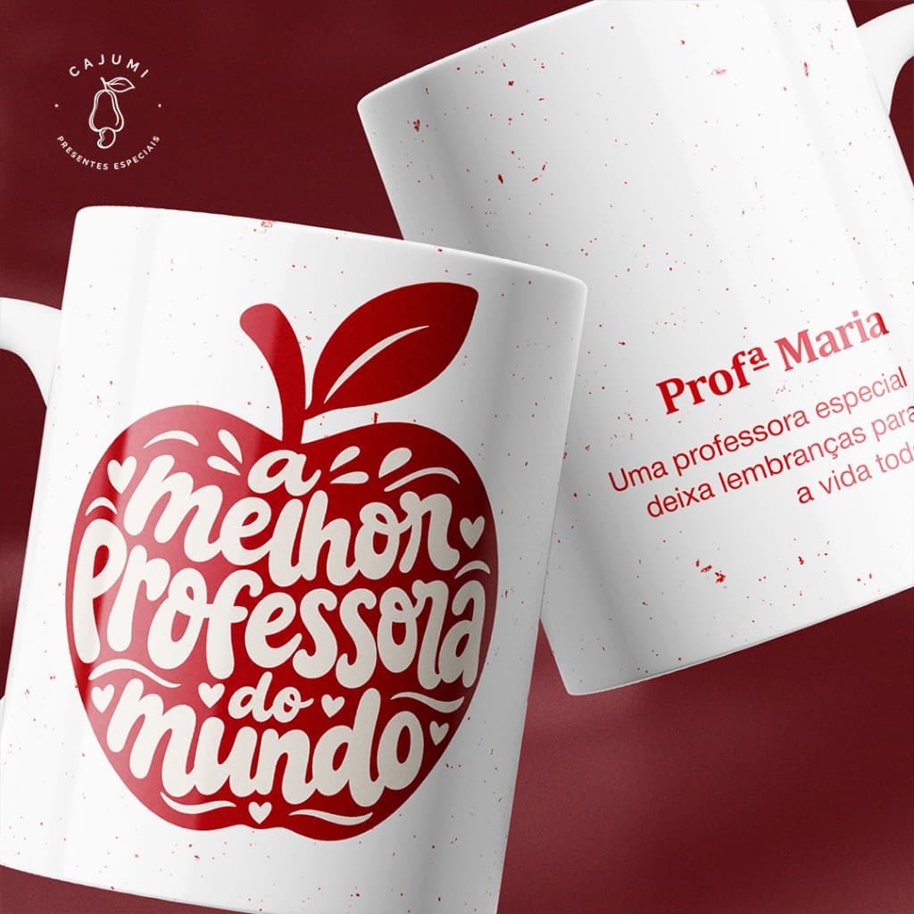 Caneca Personalizada para Professora com Nome | Presente Criativo Dia dos Professores