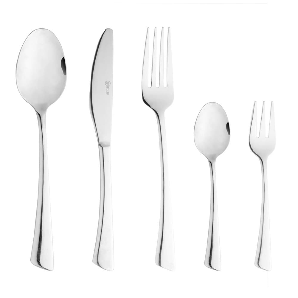 Faqueiro 20 Peças Aço Inox Verona para 4 Pessoas Wolff Conjunto de Talheres Mesa Posta Jantar e Refeições Charme Casa