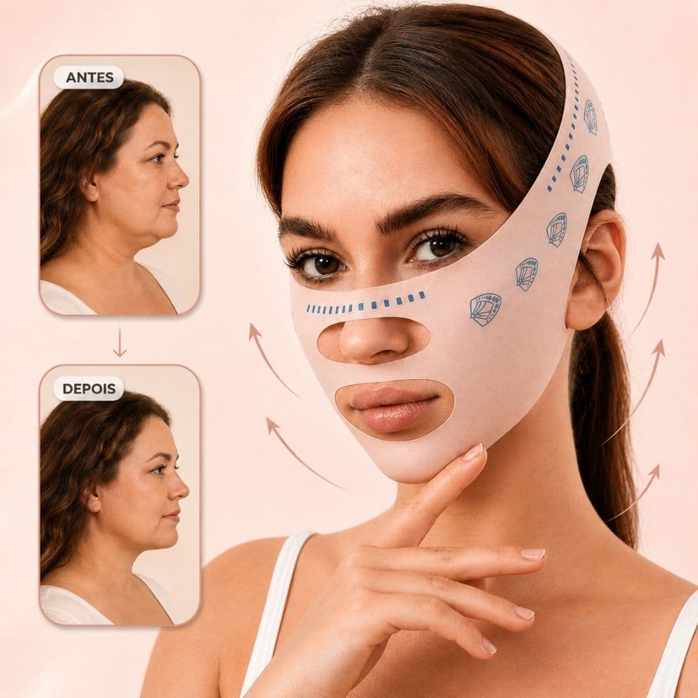 Máscara modeladora lifting facial papada botox olheira