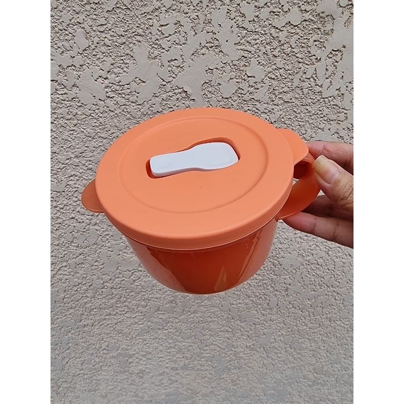 TUPPERWARE ORIGINAL  - CANECA CRISTALWAVE 520ML  - COR Laranja  - Pote para micro-ondas