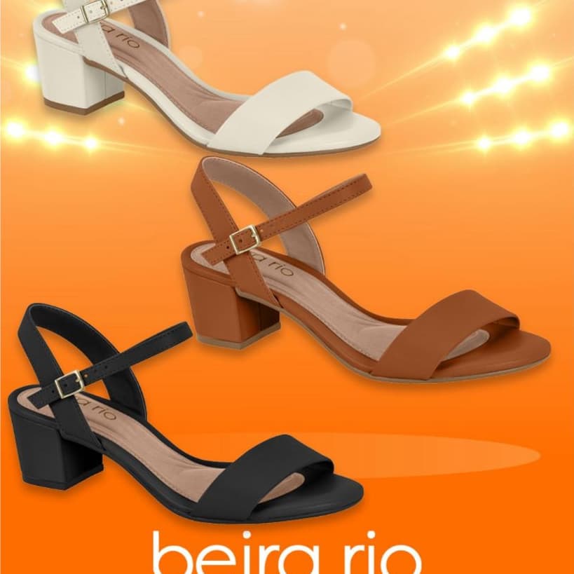 Sandália beira rio salto grosso bloco baixo casual básica dia a dia  lisa feminina original