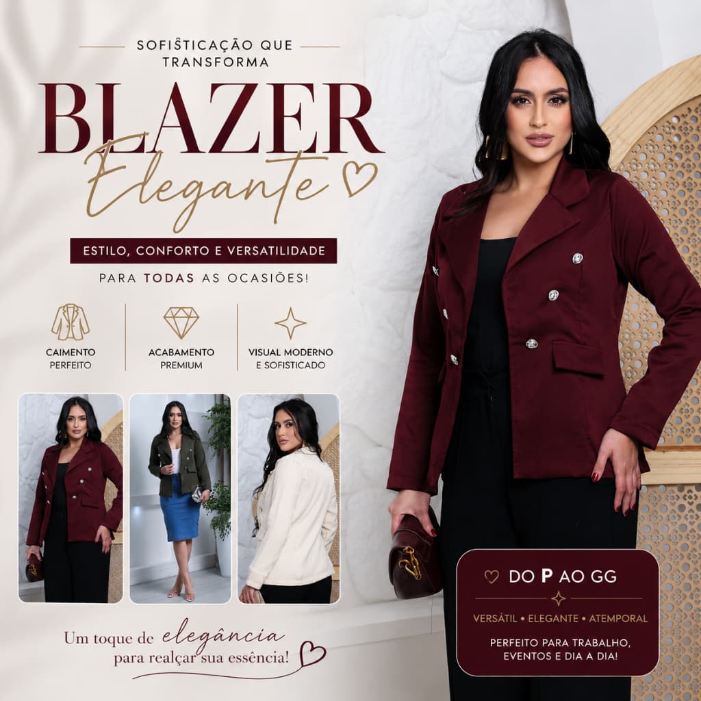 Blazer feminino de imverno blezer com botoes