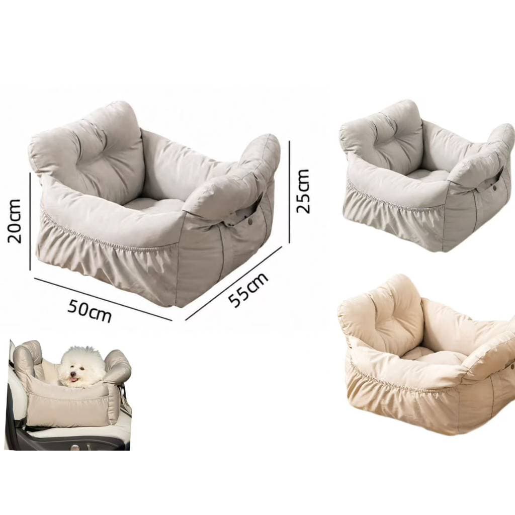 Assento Cadeirinha Pet Carro Cachorro Gato Cinto Segurança Caixa Transporte Cama Lavável Até 10kg