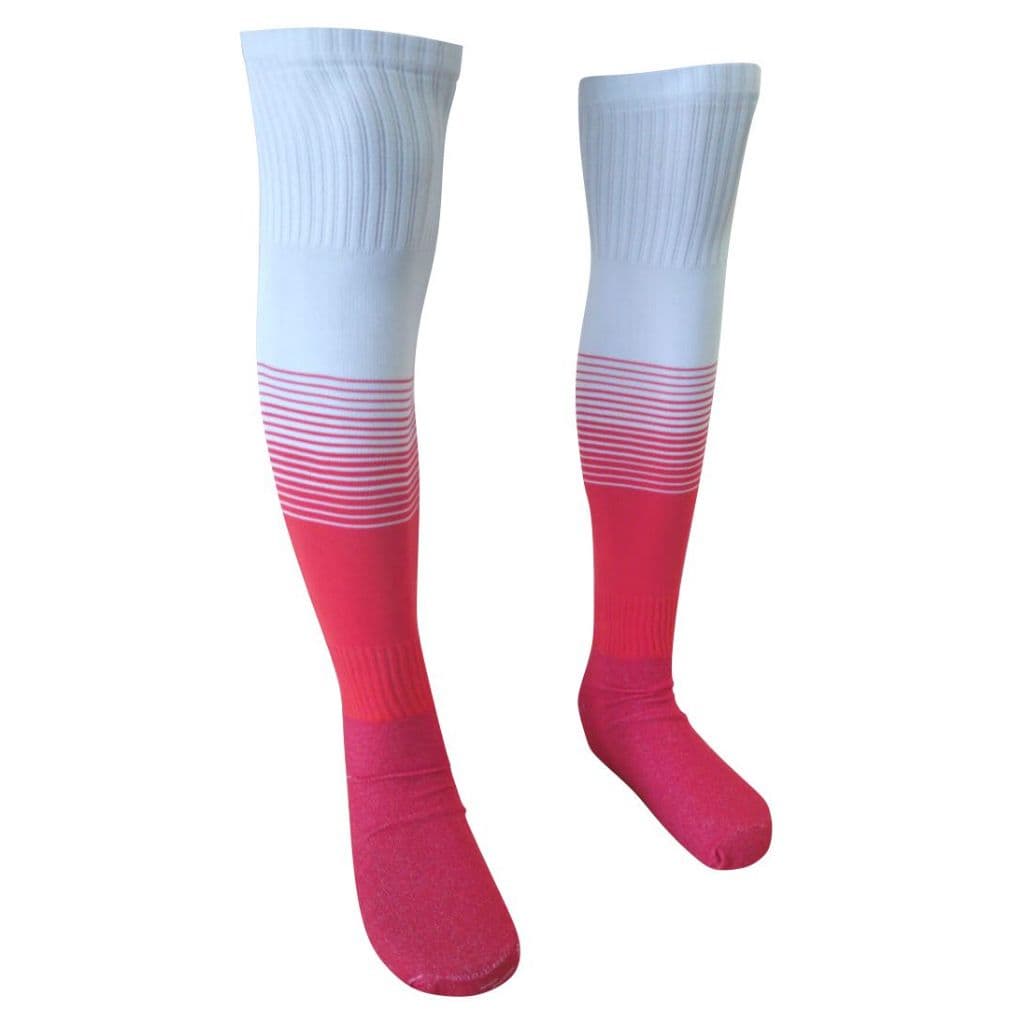 MEIÃO DE FUTEBOL DEGRADE BRANCO COM VERMELHO