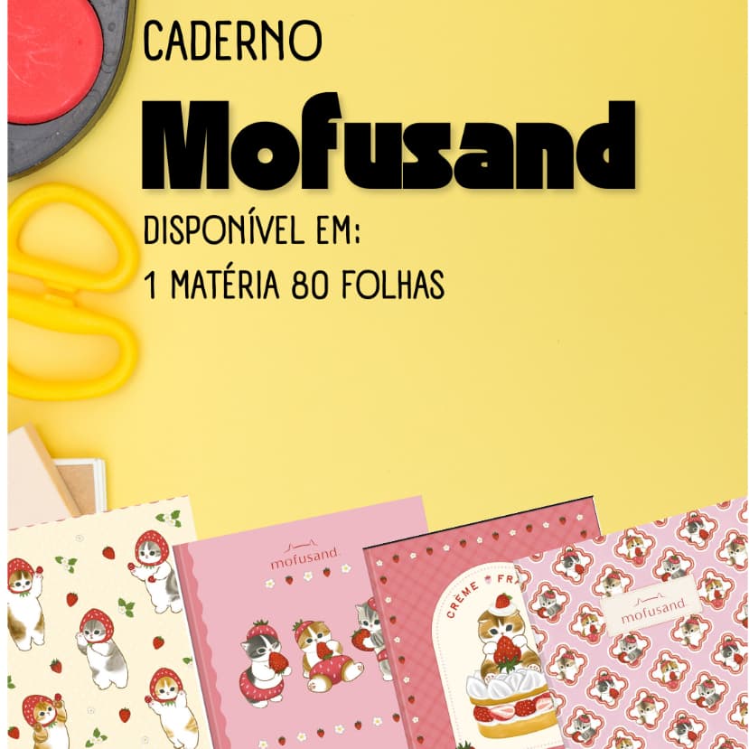 Caderno Brochura Tilibra Mofusand - ESCOLHA A ESTAMPA