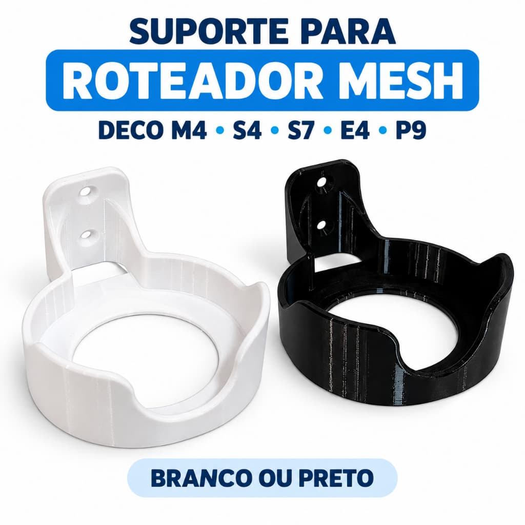 Suporte de Parede para Roteador Mesh TP-Link Deco M4 S4 S7 E4 P9 Organizador Wi-Fi