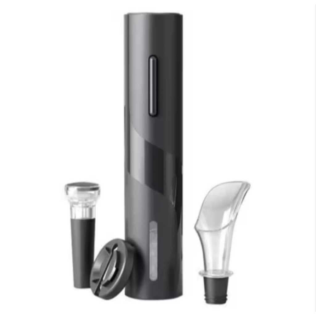 HYQ1794Kit Saca Rolhas Elétrico + Decanter Automático | Abridor de Vinho Com Acessórios