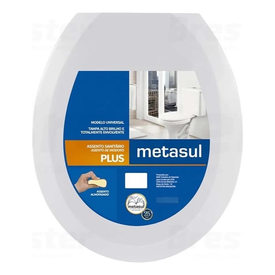 Tampa Vazo Sanitário Universal METASUL Almofadado *CORES*