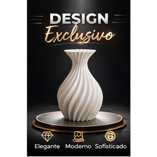 Vaso Decorativo Espiral 3D Moderno – Design Minimalista
