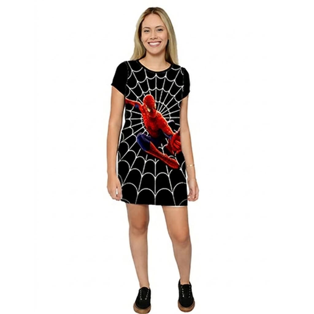 Vestido Aranha Preto Teia