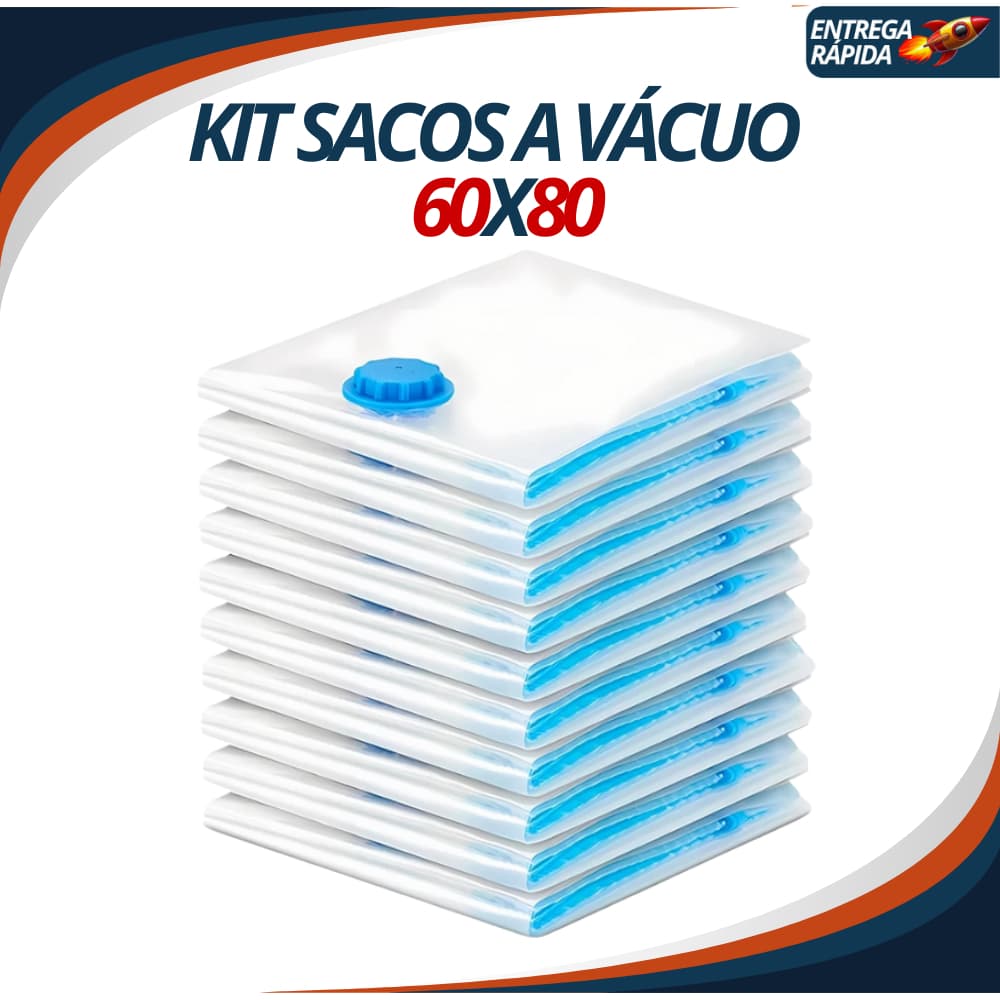 Kit Saco A Vácuo 60x80 Grande Organizador Edredom Coberto Mala Roupa De Cama