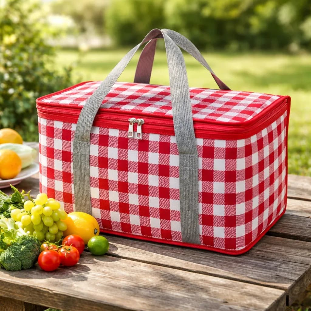 Bolsa Termica Dobrável Lancheira Isotérmica Marmita Alimentos Praia Academia Piquenique Ziper