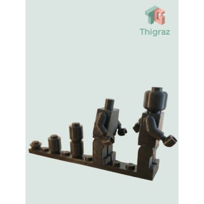 Linha do Tempo Evolução Minifigure - Arte Escultural Decoração LEGO