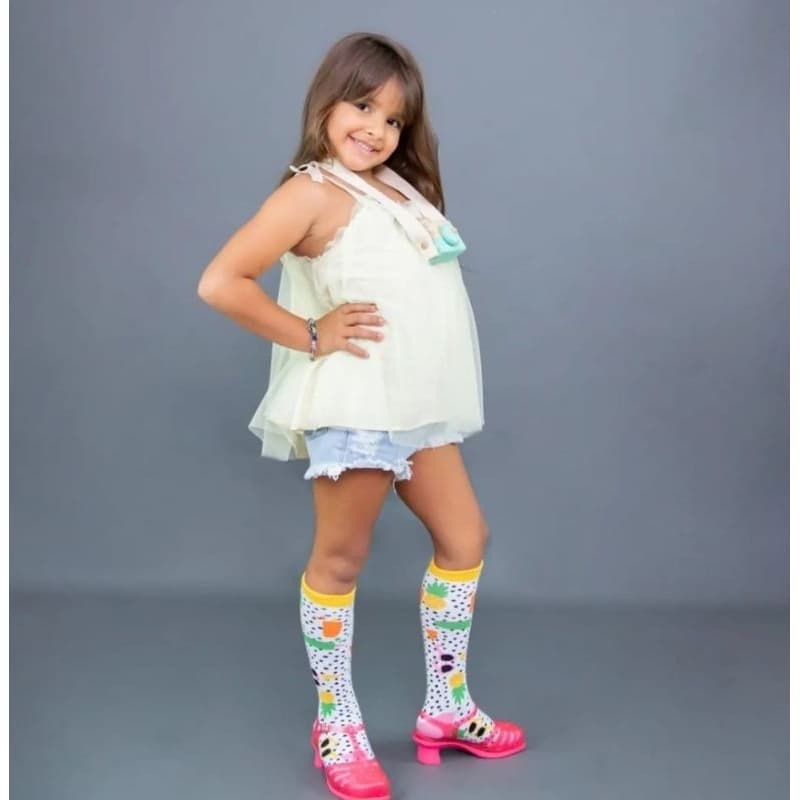 Meia 3/4 Infantil Menina
