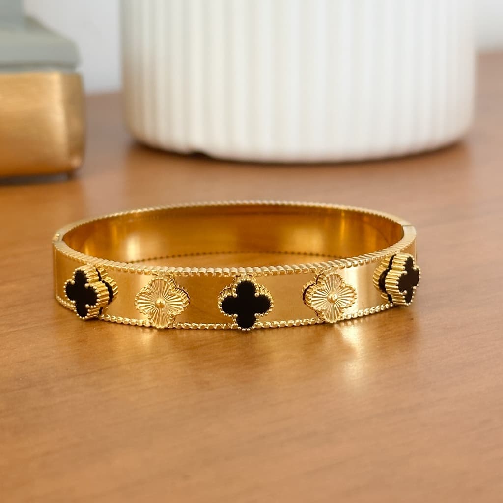 Bracelete feminino aço inoxidável dourado ou prata delicado