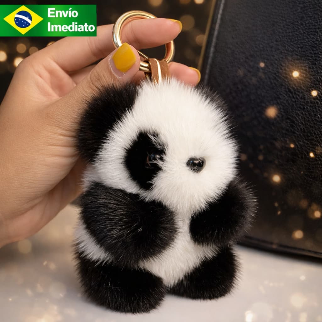 chaveiro de panda de Pelúcia Fofa Pingente para Bolsa e Mochila