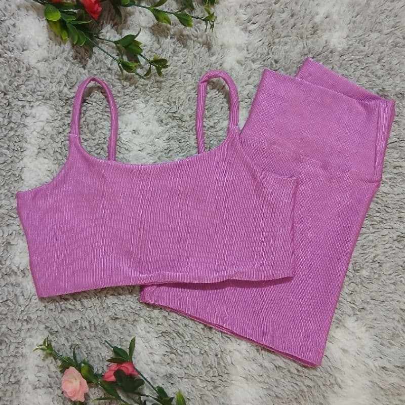 Conjunto Fitness Wonder Premium Top com Bojo+ Shorts Curto Zero Transparência |academia, treino|79% PES / 21% PUE