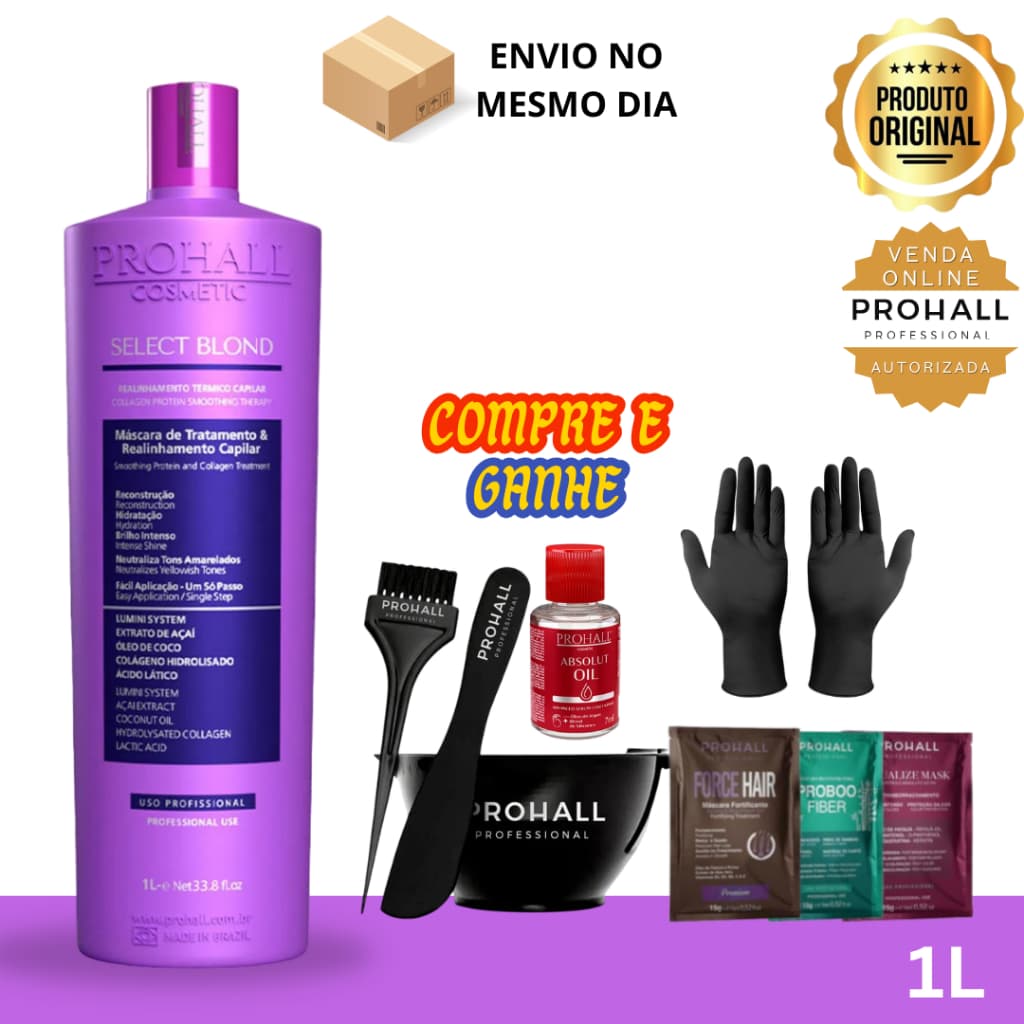 Progressiva Select Blond Orgânica Matizadora Loiros Prohall 1L
