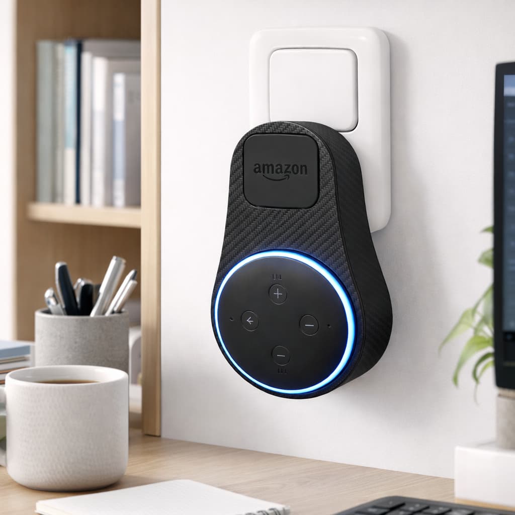 Suporte de Tomada para Alexa Echo Dot 3 | Sem Furação, Instalação Fácil