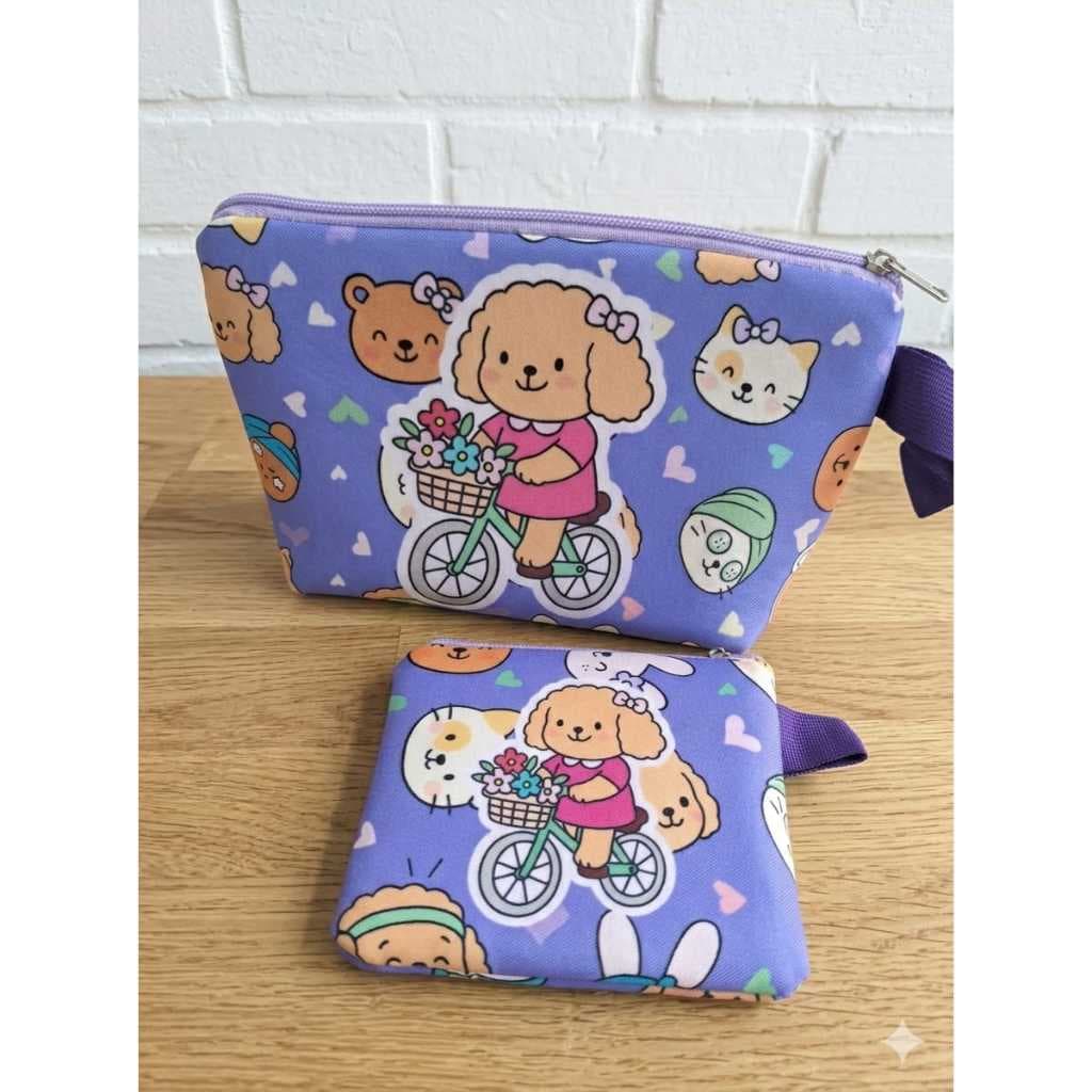 kit bolsinha infantil:  1 necessaire +1 porta moedas. Artesanato feito em tecido