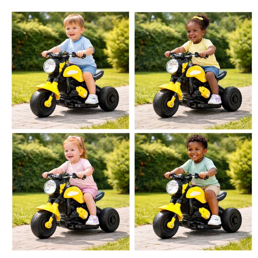 Mini Moto Esportiva Elétrica - Amarela 3005