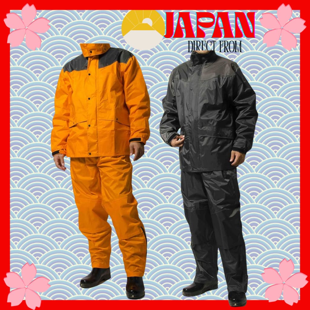 【Importado do Japão】Capa de Chuva Impermeável 20000mm Conjunto Jaqueta + Calça Motociclista Pesca Camping  AS-5400 Makku