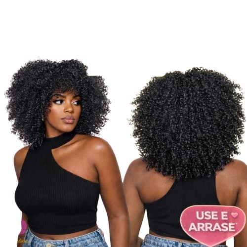 Wig orgânica cacheada DANDARA - 45cm - Black