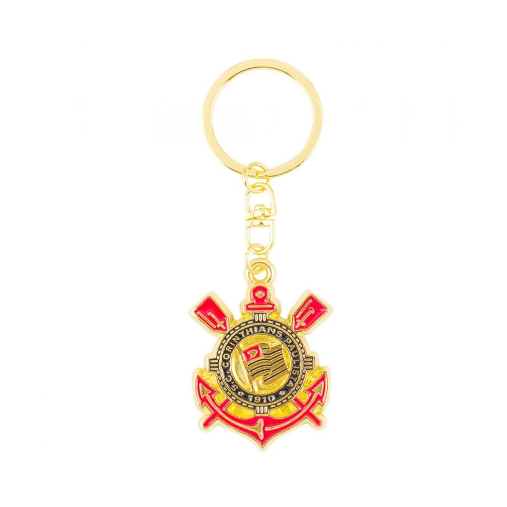 Chaveiro Dourado Escudo Time de Futebol 4cm Produto Oficial Licenciado