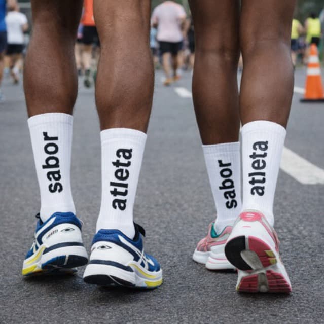 Meia SABOR ATLETA Algodão Poliamida Treino Academia Corrida Envio Imediato