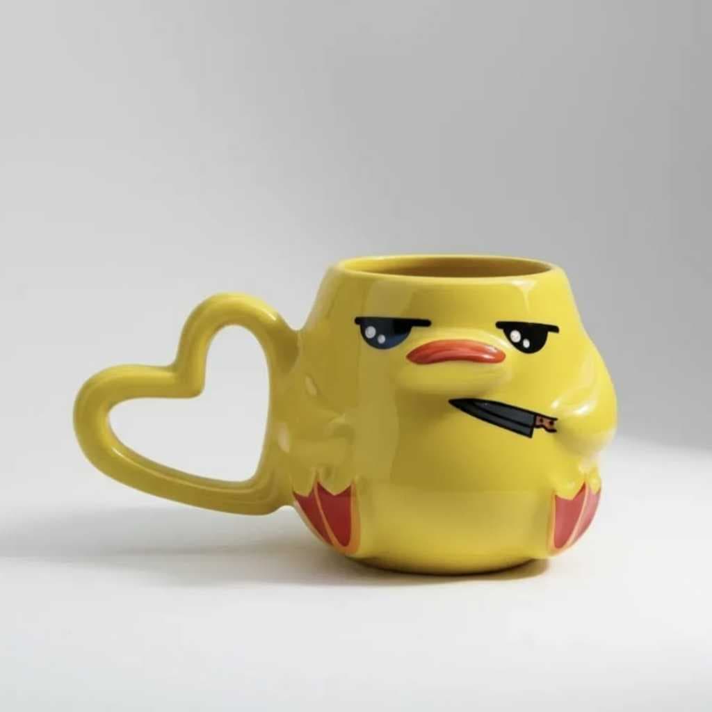 Caneca 3D PSICOPATO Pato Cerâmica 300ml