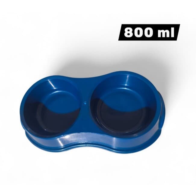 Comedouro Duplo Pet 2 em 1 para Cachorro e Gato – Ração e Água 800ml