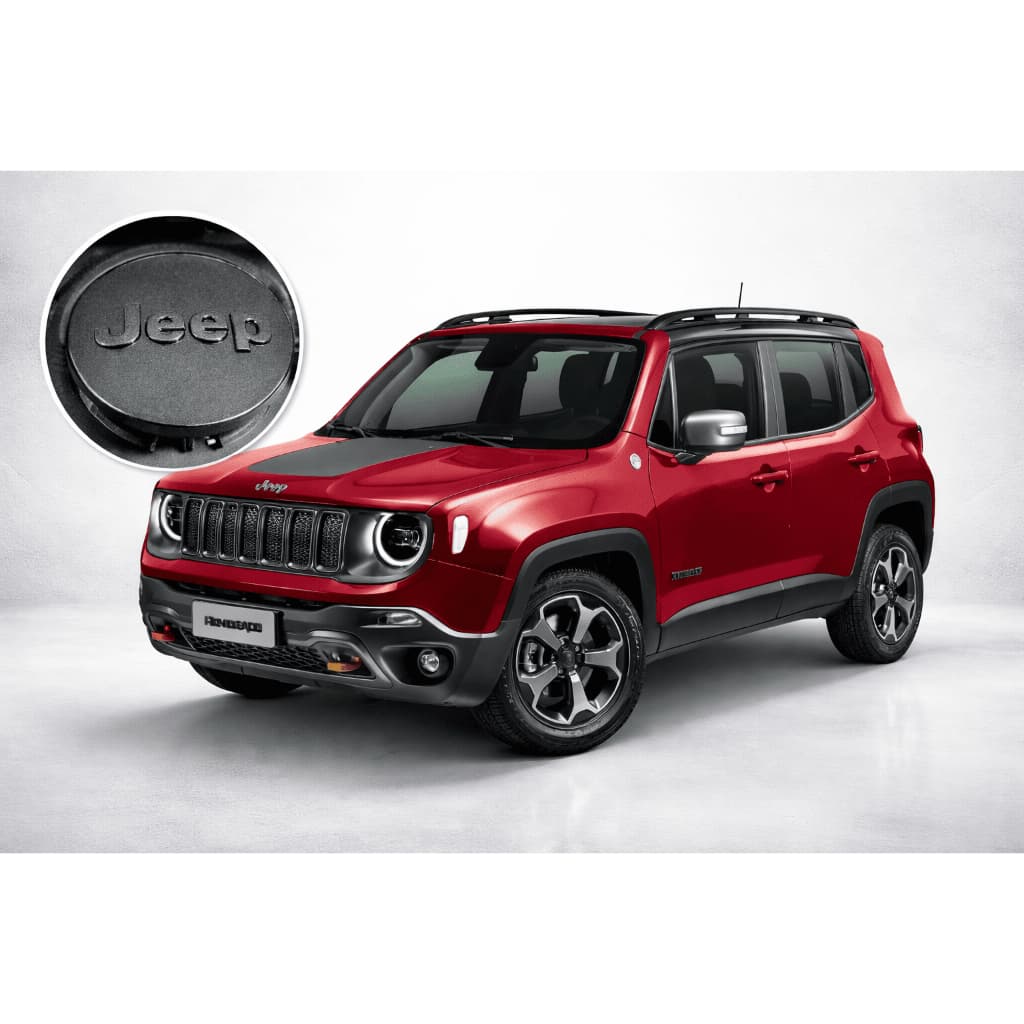 Calotinha Central Roda Original Jeep Mopar Renegade Commander Cinza Metálico 735607642