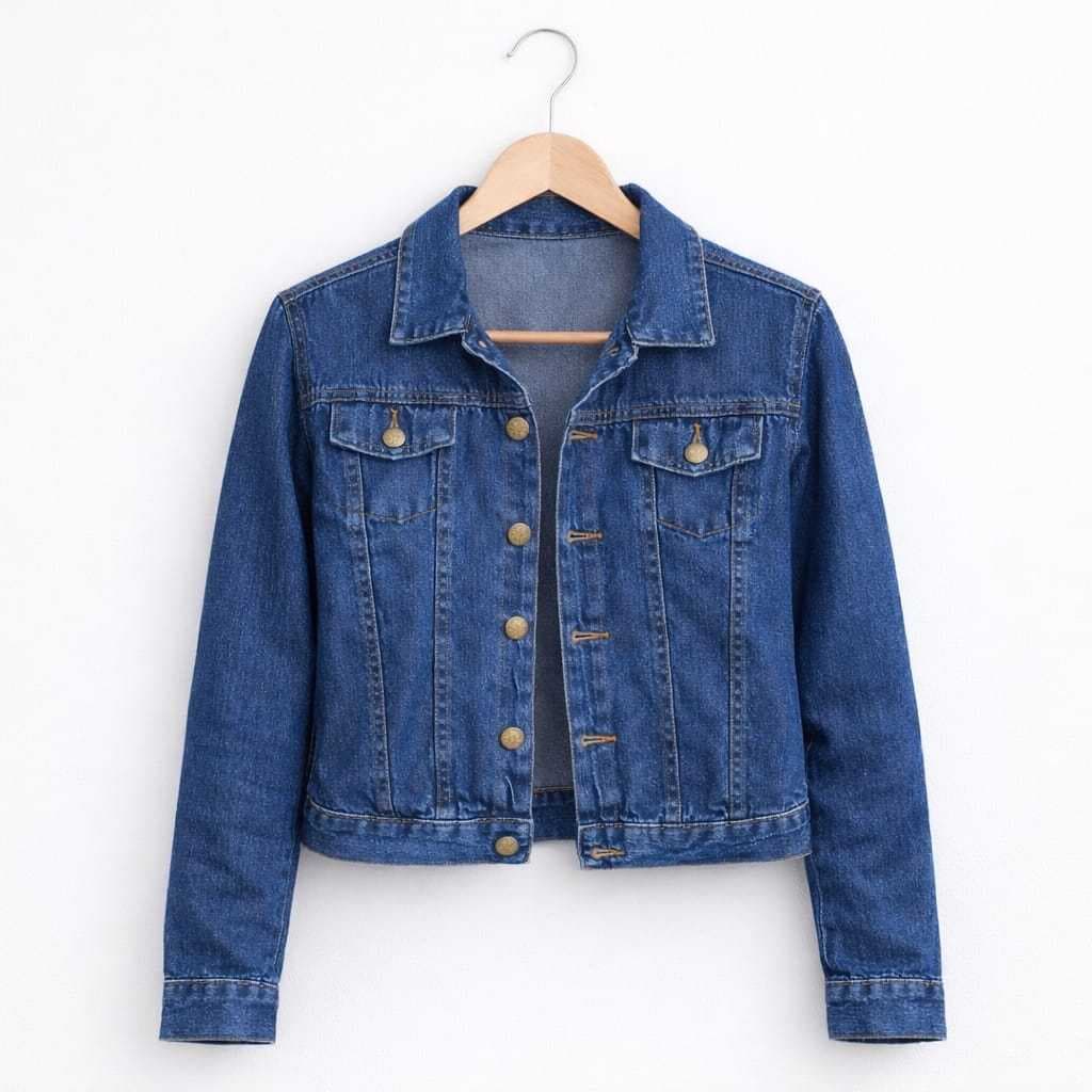 Jaqueta Feminina Jeans Com Botões Modelo Premium