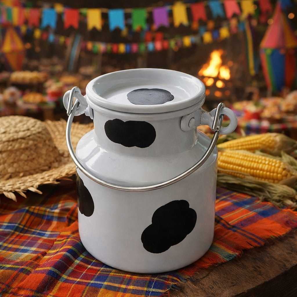 Leiteira de Alumínio com Mancha Vaca 1L